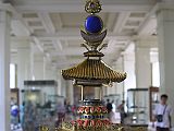 British Museum Top 20 Buddhism 10-1 Cloisonne Mandala Top 10. Cloisonne Mandala China, 1772AD, 56cm high. This miniature building, inlaid with coral and bells made of jade and silver, represents a Buddhist mandala in three dimensions. Cloisonn mandalas were popular under Emperor Qianlong (1736-95).